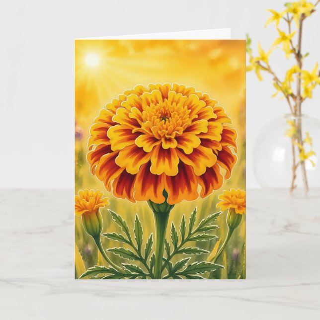 Carte Série Radiant Petal – Souci (Fleur jaune)