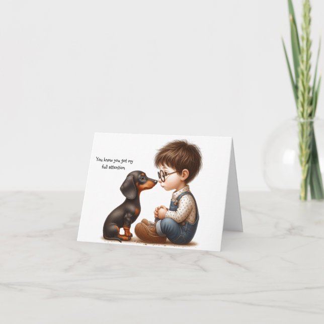 Carte Sérieux Dachshund (Devant)