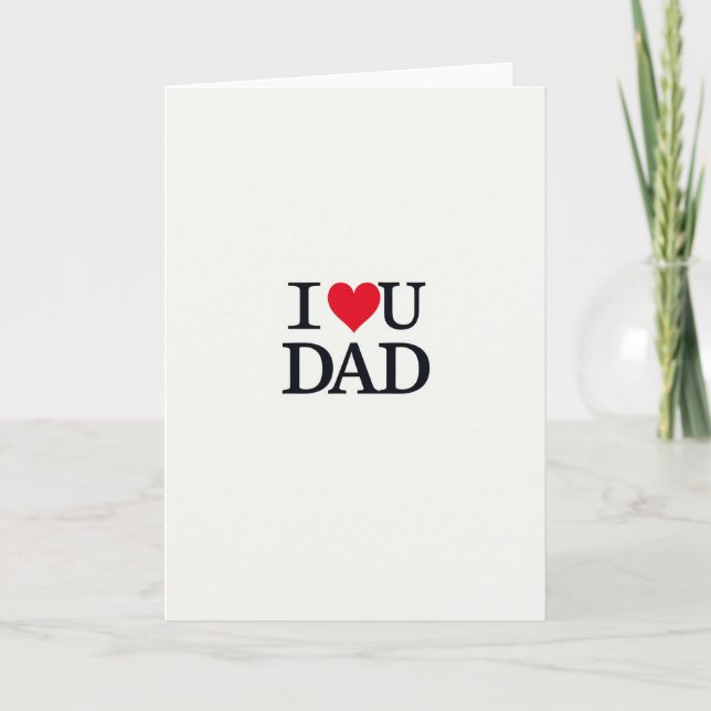 Carte Serif Je t'aime Papa (Devant)