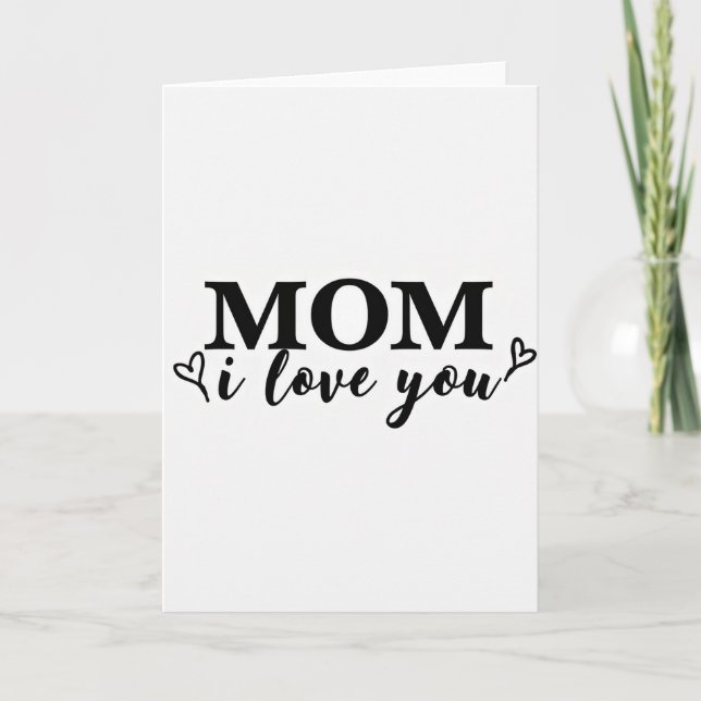 Carte Serif Mom Script Love You (Devant)