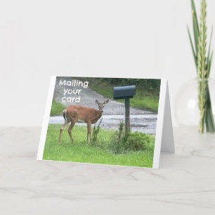 CARTE SERIOUS/FUNNY DEER DIT "JOLI ANNIVERSAIRE"