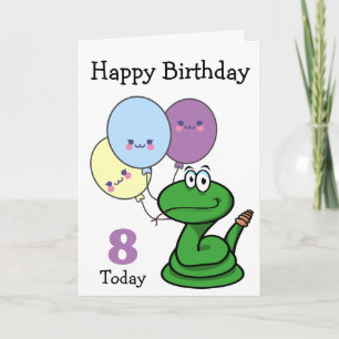 Carte Serpent à Sonnette Anniversaire Avec Âge