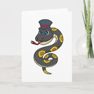 Carte Serpent avec Chapeau