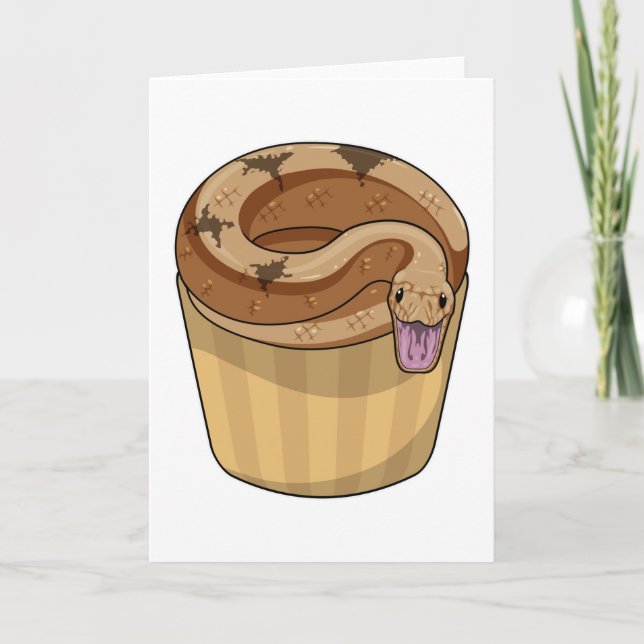 Carte Serpent avec Muffin (Devant)