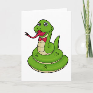 Carte Serpent avec noeud papillon