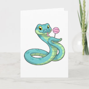 Carte Serpent avec sucette