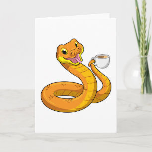 Carte Serpent avec Tasse de Café