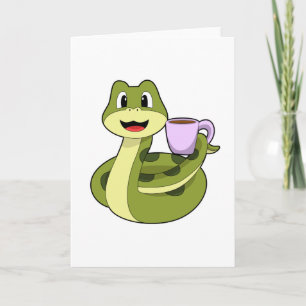 Carte Serpent avec tasse de café