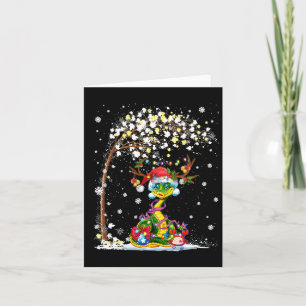 Carte Serpent Reindeer Casquette Père Noël sapin de Noël