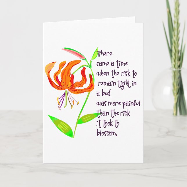 Carte Serré dans un bourgeon (Devant)