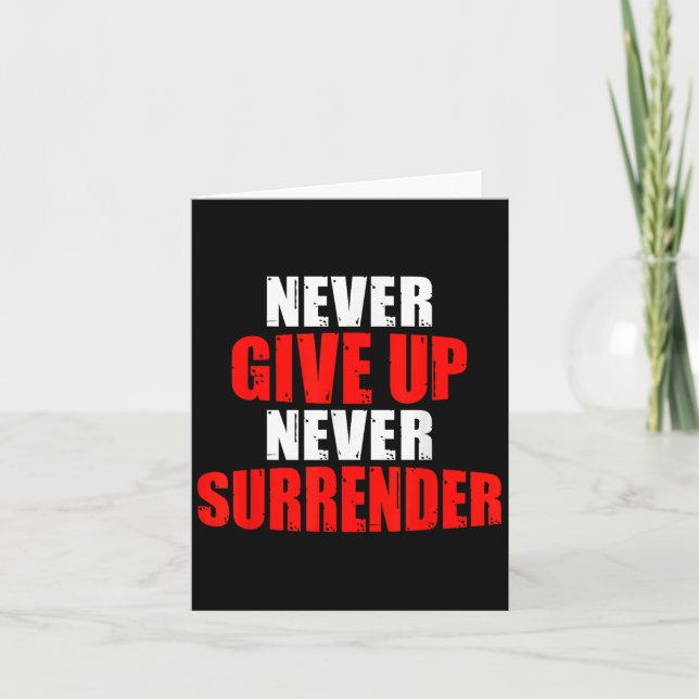 Carte Serrure De Motivation N'Abandonne Jamais Me Rendre (Devant)
