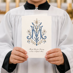 Carte Serveur d'autel de mariage catholique marianiste