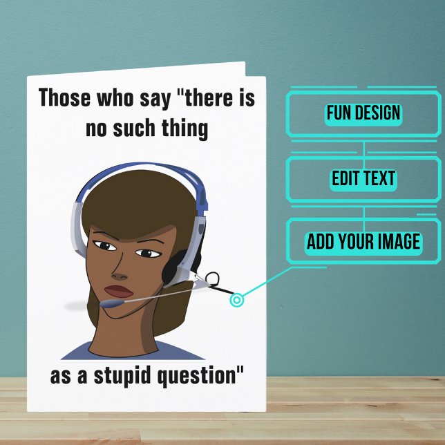 Carte Service Clientèle Rep Funny Anniversaire (Looking for the perfect card for that clever customer service rep friend of yours.)