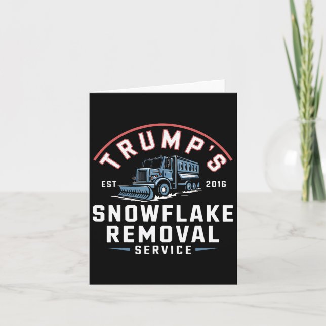 Carte Service de déneigement de flocon de neige de Trump (Devant)