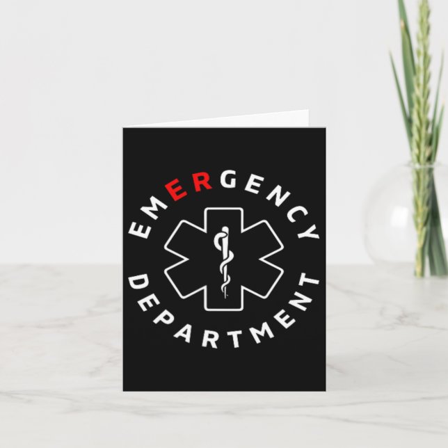 Carte Service D'Urgence Er Rn Infirmière Retro Soins De  (Devant)