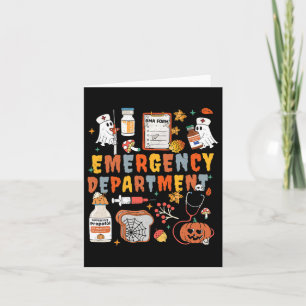 Carte Service d'urgence Funny Er Nurse Halloween Spoo