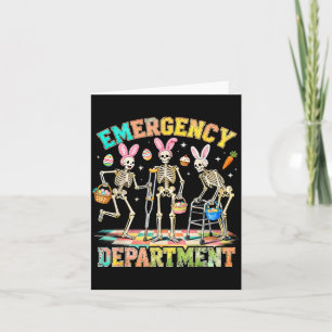 Carte Service d'urgence Humour de Pâques des infirmières