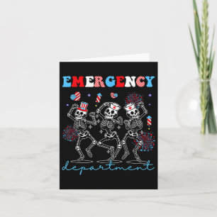 Carte Service d'urgence Skeleton Danser Er Nurse 4e
