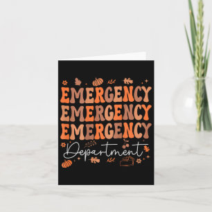 Carte Service D'Urgence Thanksgiving Ed Nurse Er Nurs