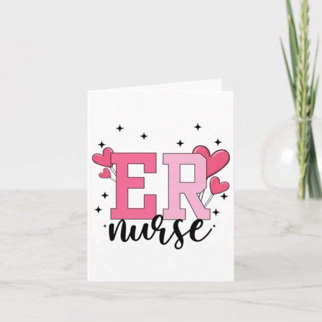 Carte Service d'urgence Valentines Day Er Ed Nursing (Devant)