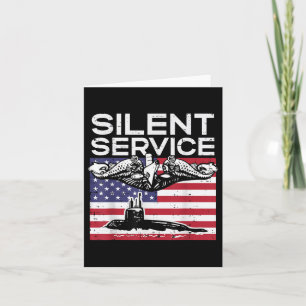 Carte Service silencieux sous-marin Drapeau américain Jo