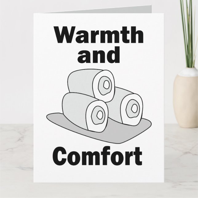 Carte Serviettes Chaleur Et Confort Anniversaire (Devant)