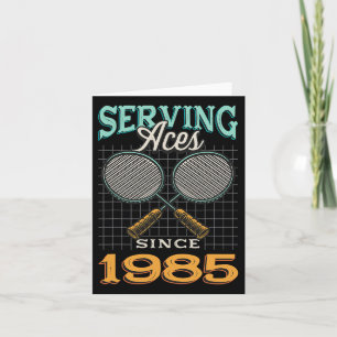 Carte Serving Aces depuis 1985 Badminton Lover 40th Birt