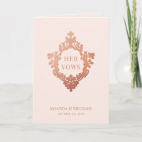 Ses Vœux Rose Vintage Couronne Rose Gold Livre de