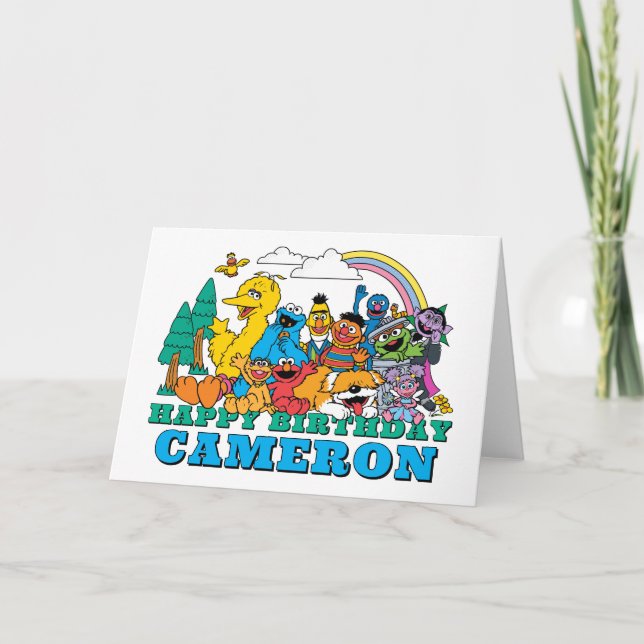 Carte Sesame Street Characters Birthday Card (Devant)