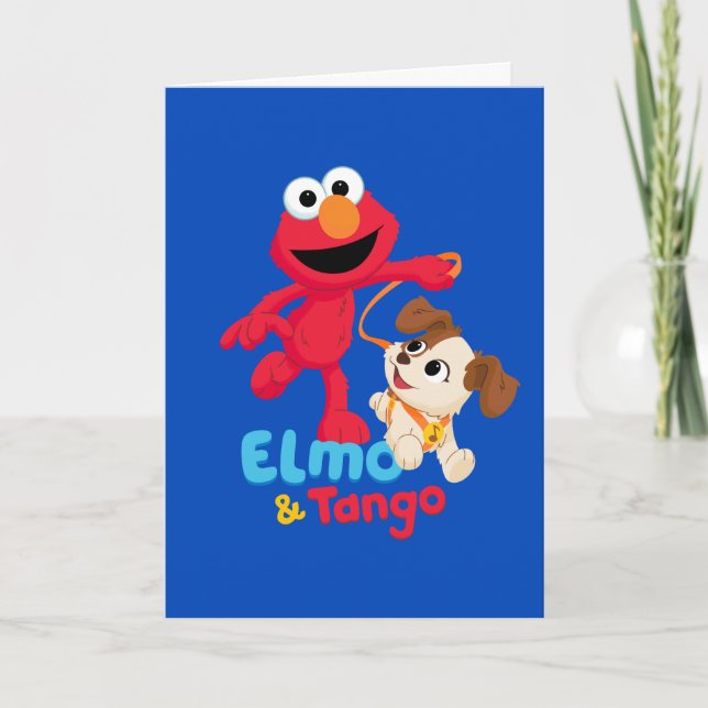 Carte Sesame Street | Elmo & Tango Running (Devant)