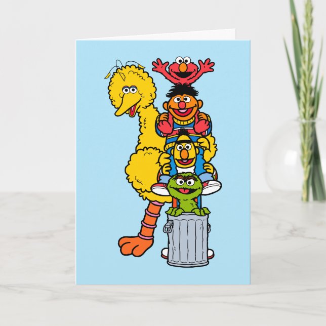 Carte Sesame Street | Joyeux Anniversaire Les Amis (Devant)