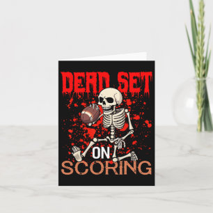 Carte Set On Scort Squelette Football Joueur Halloween