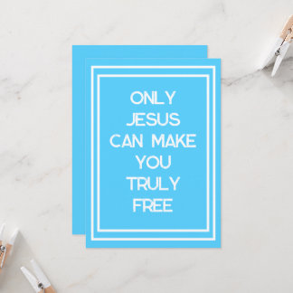 Carte Seul Jésus peut vous rendre libre message chrétien
