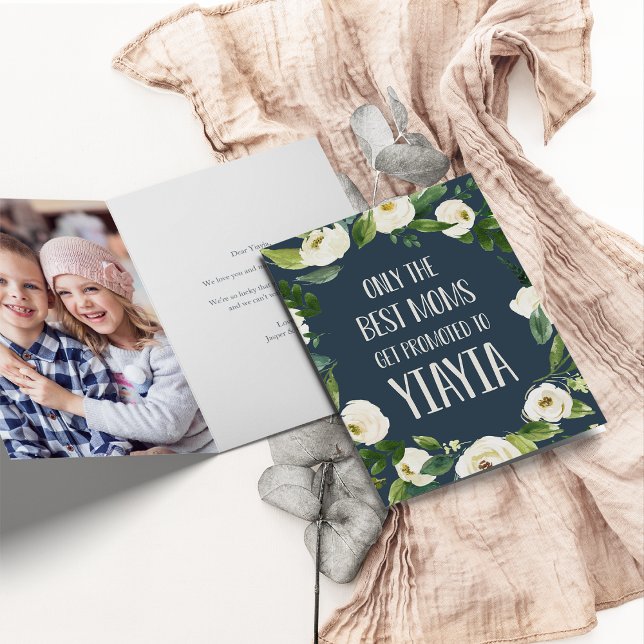 Carte Seules les meilleures mamans sont promues à Yiayia (Créateur téléchargé)