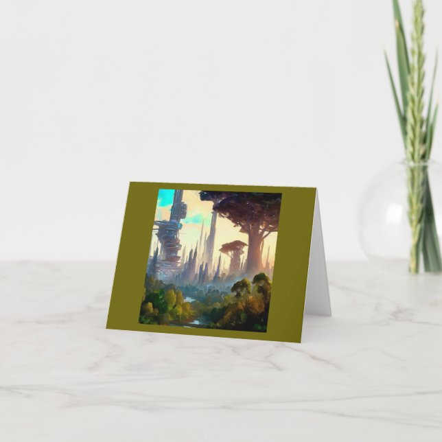 Carte SF - Ville sur la planète forestière 1 (Devant)