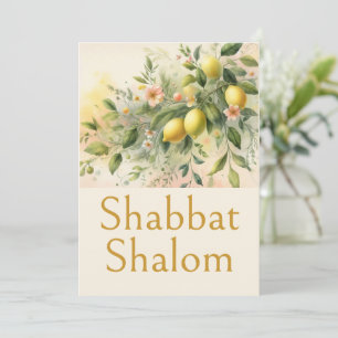 Carte Shabbat Shalom, Verger de Citrons Italien Boho Bot
