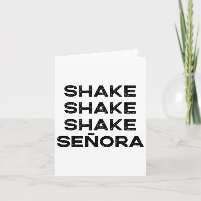 Carte Shake Shake Shake Senora Funny Halloween Outfit Co (Devant)