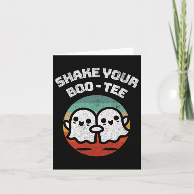 Carte Shake Your Boo-tee Ghost Retro Halloween Costume M (Devant)