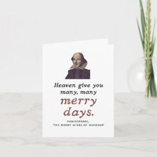 Carte Shakespeare Joyeux Jours Théâtre Fiançailles Maria