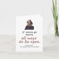 Shakespeare Money Citation Drôle Nerd Graduation
