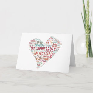 Carte Shakespeare Sonnet 18