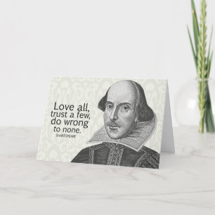 Carte Shakespeare's Love All, faites confiance à quelque