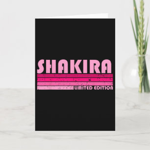 Carte Shakira Nom Personnalisé Rétro Vintage 80s 90s Bi