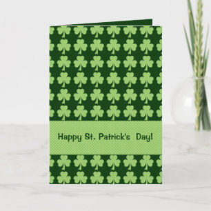 Carte Shamrock avec Pois Saint Patrick's Day