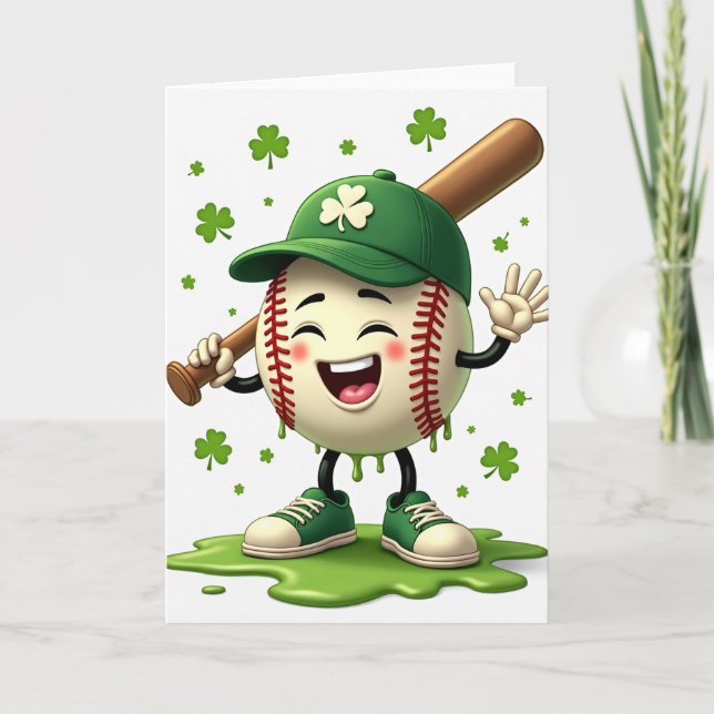 Carte Shamrock Baseball Fun Card (Devant)