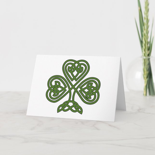 Carte Shamrock celte - Jour de la Saint Patrick (Devant)