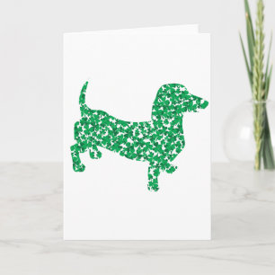 Carte Shamrock Dachshund