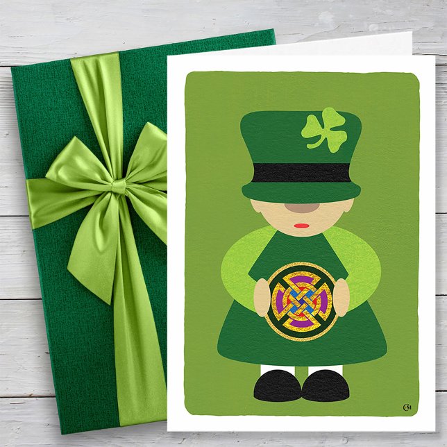Carte Shamrock de la fête de la Saint-Patrick Leprechaun (Créateur téléchargé)