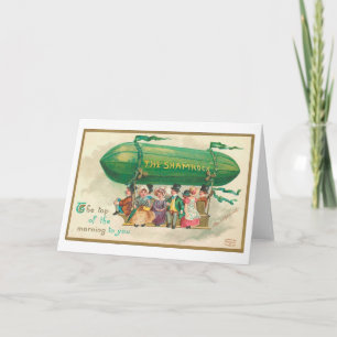 Carte Shamrock de la Saint Patrick Vintage