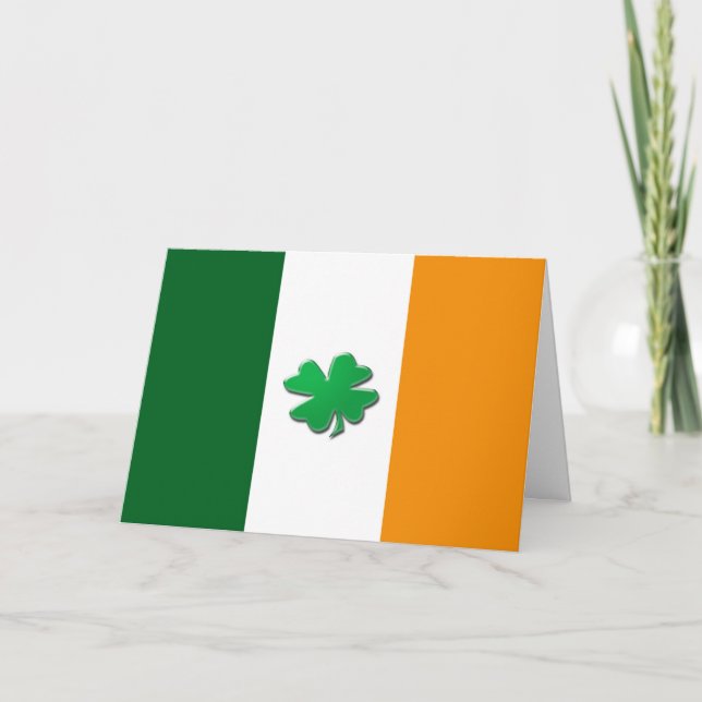 Carte Shamrock de Saint Patrick. (Devant)